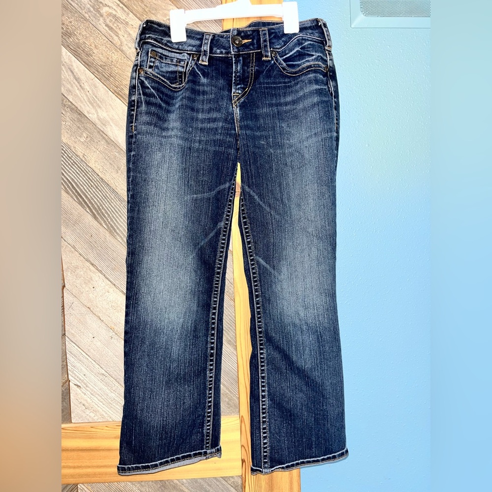 Silver Jeans Indigo Women's Suki Capris Denim
